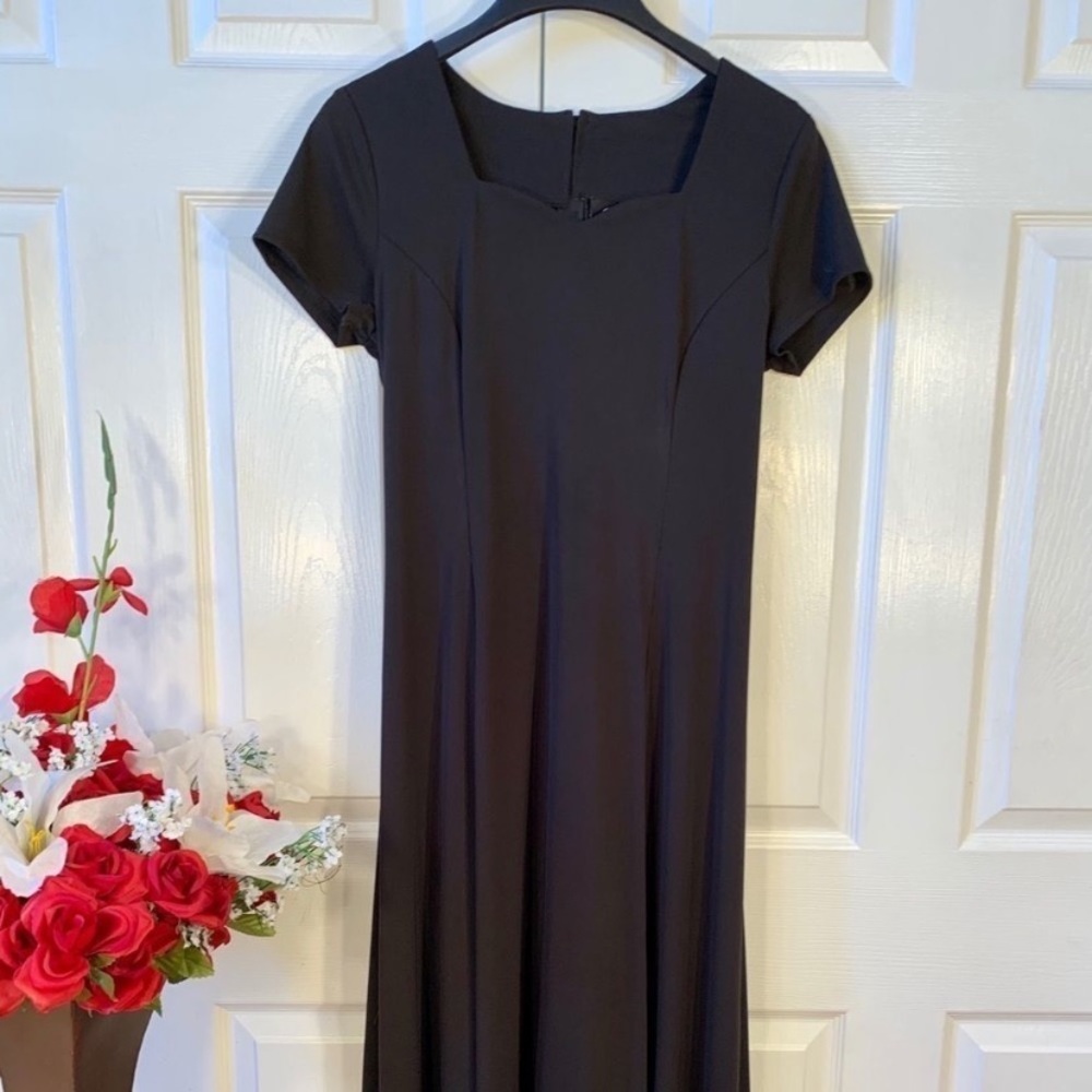 Beautiful Long Black Dress With Back Tie